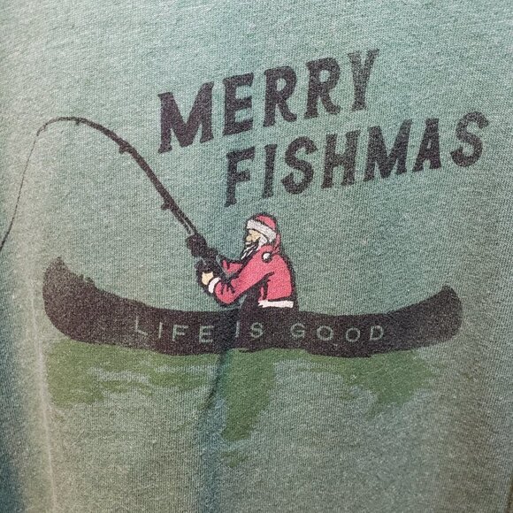 Life Is Good | Merry Fishmas Shirt | Size XL - Picture 7 of 7